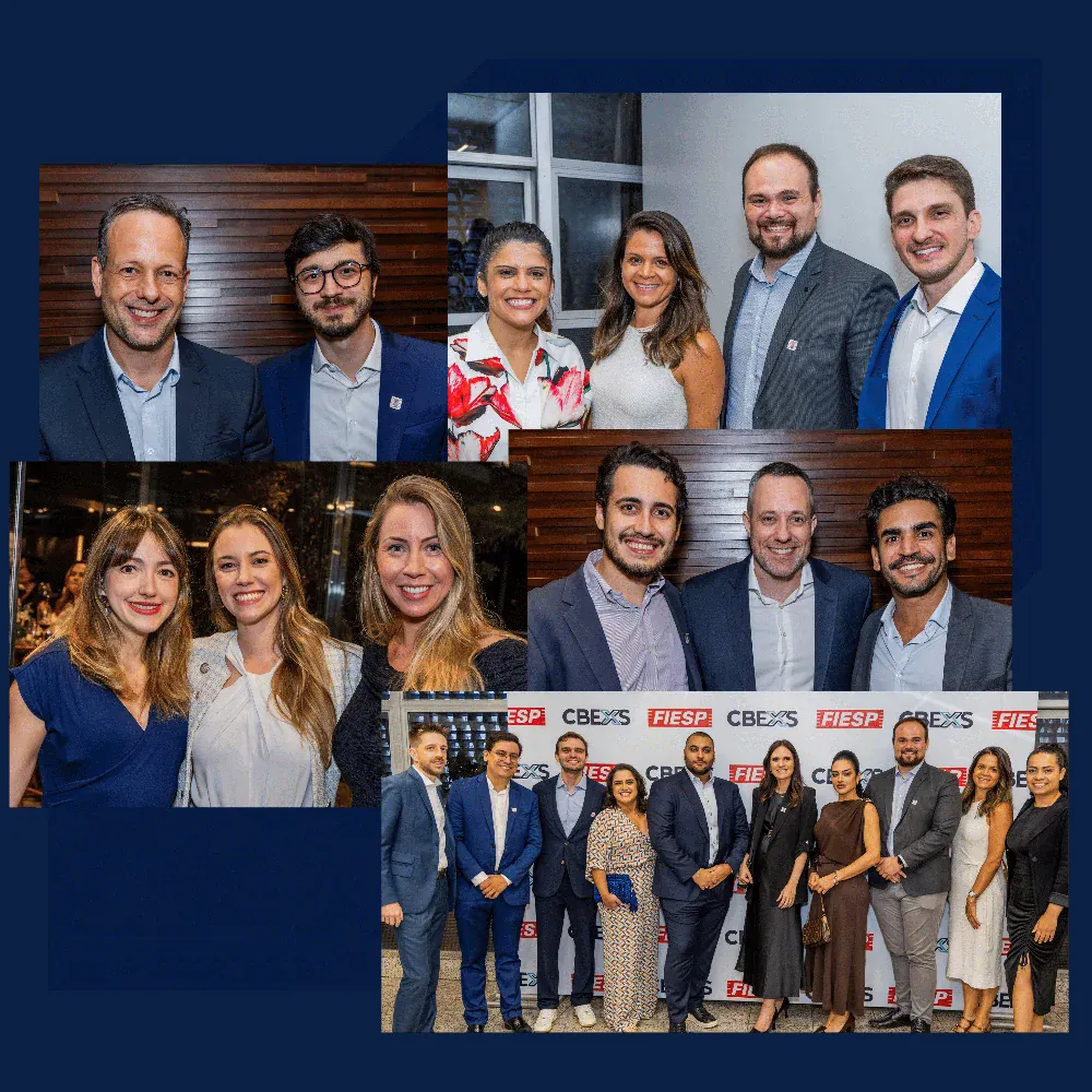 Mosaico com fotos de encontros do CBEXS Futuro